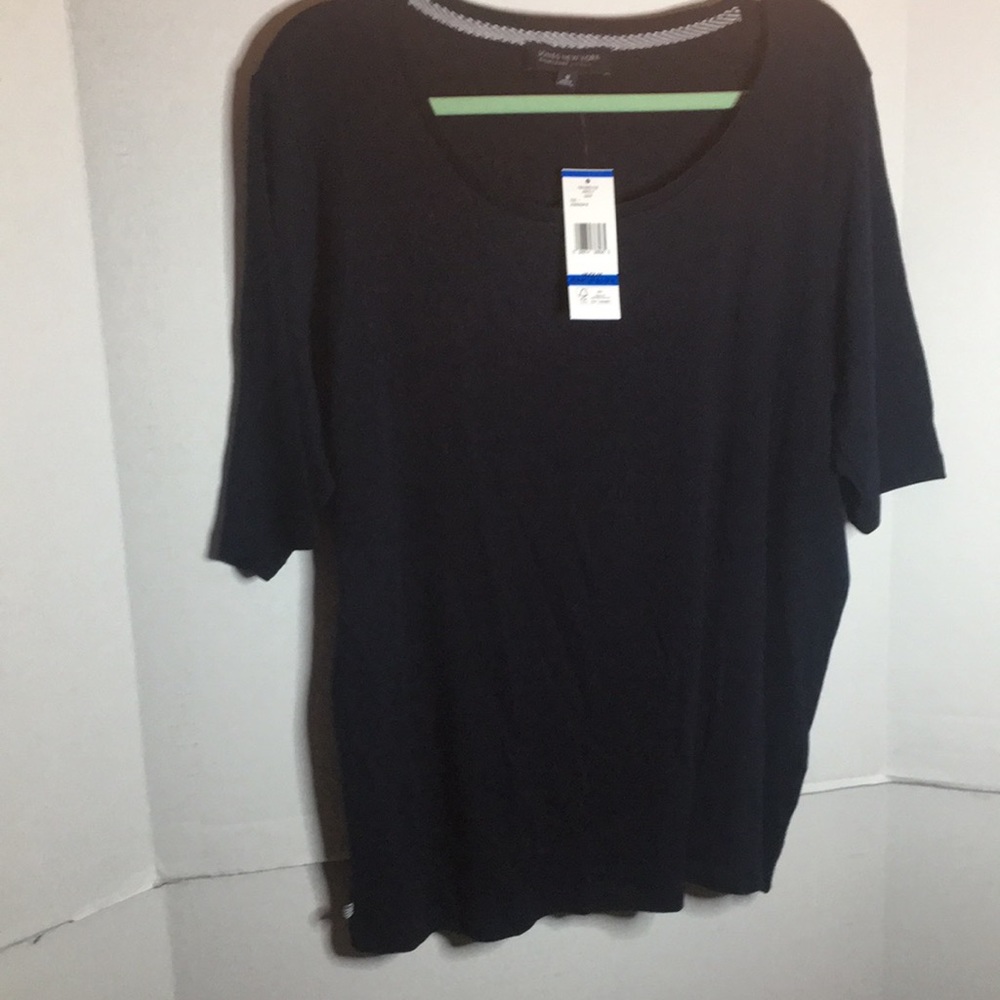 JONES NEW YORK SIGNATURE WOMEN 100% COTTON TUNIC TEE 1X